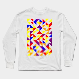 Amazing Geometric Colourful Triangle Pattern #6 Long Sleeve T-Shirt